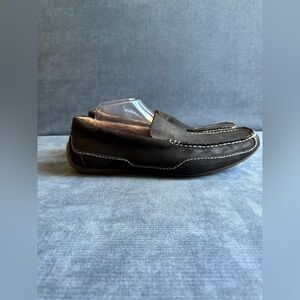 Bostonian Driving Loafer Shoes Men’s SZ 11M Black Leather Top Stitch Dressy